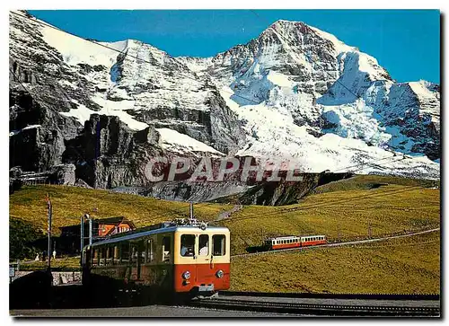 Moderne Karte Suisse Jungfraubahn KI Scheidegg