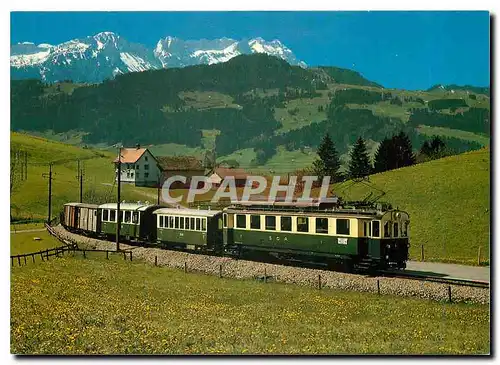 Cartes postales moderne Suisse Zug der St Gallen Gais appenzell Bahn mit Santis