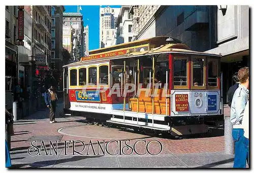 Cartes postales moderne San Francisco cable car turnable at powell and market streets