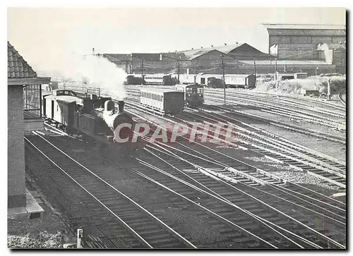 Cartes postales moderne SNCB Haine Saint Pierre  vue sur la formation avec une locomotive tender