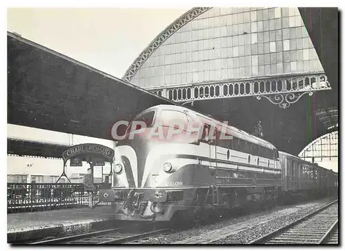 Cartes postales moderne SNCB Charleroi Sud locomotive diesel �lectrique