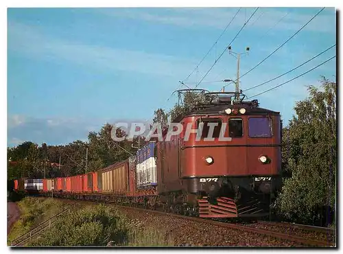 Cartes postales moderne Ma class electric locomotive at Bankeryd with a goods train on the Nassjo in Sweden