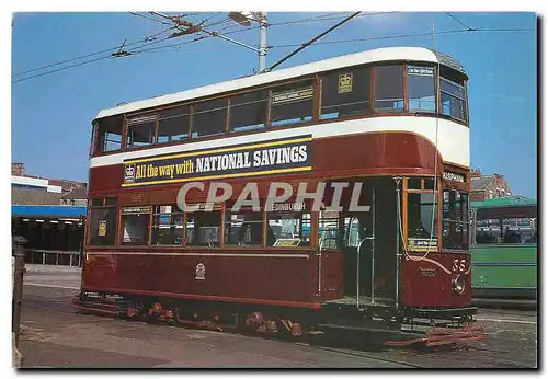 Cartes postales moderne Tramcar built by Edinburgh Corporation now operating at blackpool on loan from Lothian museum