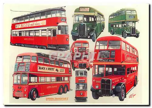 Cartes postales moderne London's transport at the start of the new decade