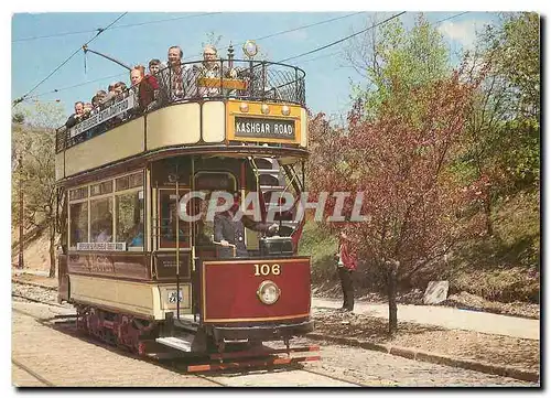 Cartes postales moderne Tramcar in service at the national tramway Museum Crich