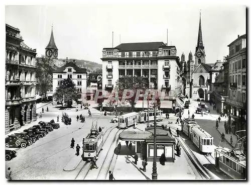 Cartes postales moderne  Zurich Paradeplatz verein tram museum Zurich