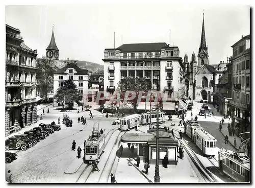 Moderne Karte  Zurich Paradeplatz verein tram museum Zurich