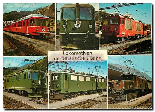 Moderne Karte Lokomotiven der Rhatischen Bahn