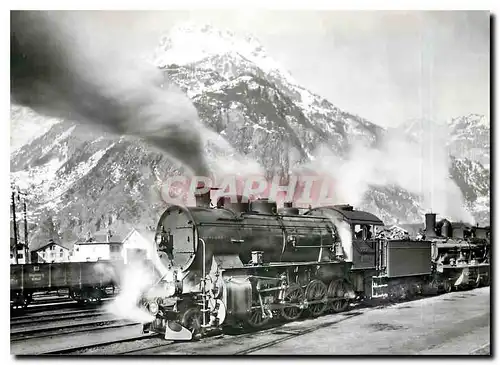 Cartes postales moderne Gotthardbahn Locomotiveals Vorspann