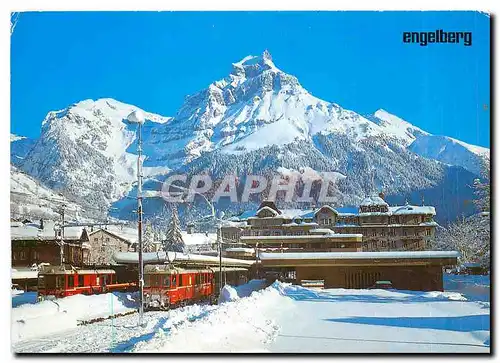 Cartes postales moderne Engelberg station LES hotel Bellevue terminus Hahnen