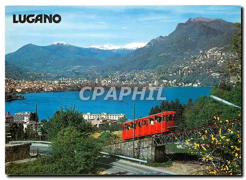 Cartes postales moderne Lugano Funicolare Lugano monte San Salvatore