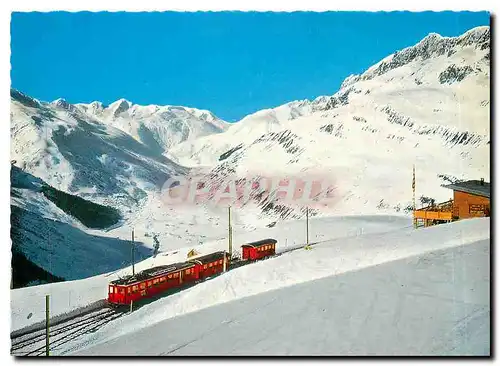 Cartes postales moderne Furka o beralp Bahn Naschen gegen furkapass