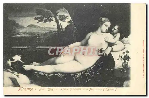 Ansichtskarte AK Femme nue erotique Firenze Gall Uffizi