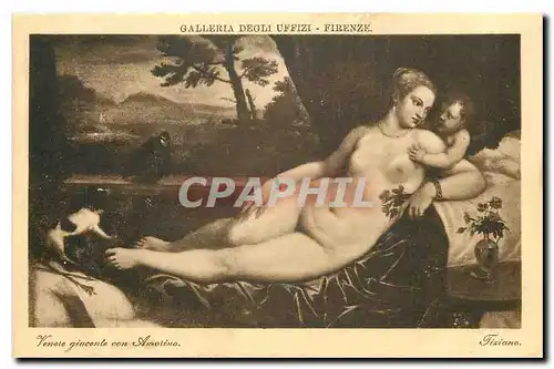 Ansichtskarte AK Femme nue erotique Tiziano Galleria Degli Uffizi Firenze