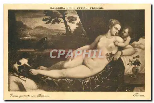 Cartes postales Femme nue erotique Tiziano Galleria Degli Uffizi Firenze