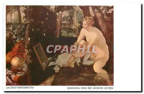 Ansichtskarte AK Femme nue erotique Jacopo Tintoretto Susanna und die Beiden Alten