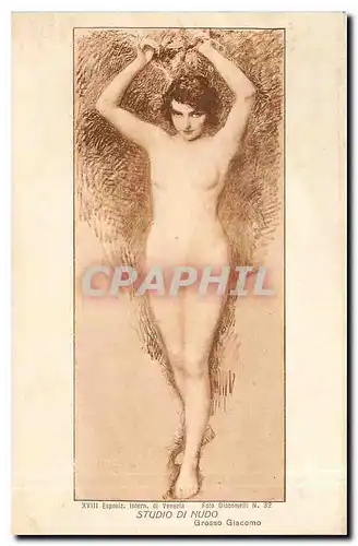 Ansichtskarte AK Femme nue erotique Studio di Nuro Grosso Giacomo