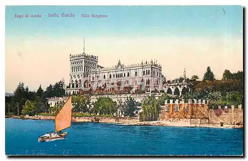 Moderne Karte Lago di Garda Isola Garda Villa Borghese