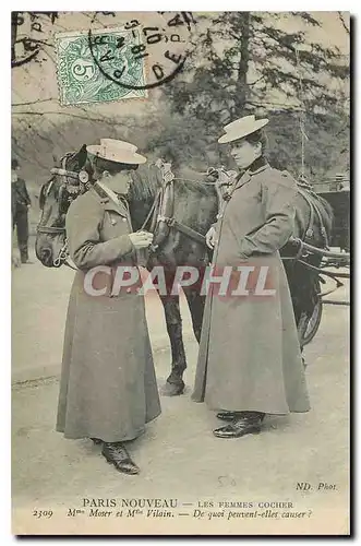 Cartes postales Paris Nouveau Les femmes Cocher Mme Moser et Mme Vilain