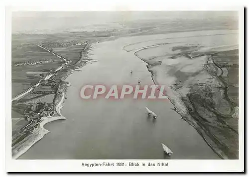 Moderne Karte Zeppelin Aviation Aegypten Fahrt Blick in das Niltal Egypte Egypt