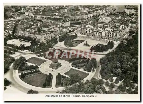 Moderne Karte Zeppelin Aviation Berlin Koningsplatz