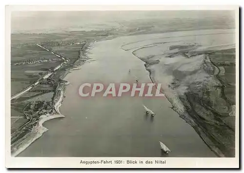 Cartes postales moderne Zeppelin Aviation Aegypten Fahrt Blick in das Niltal Egypte Egypt