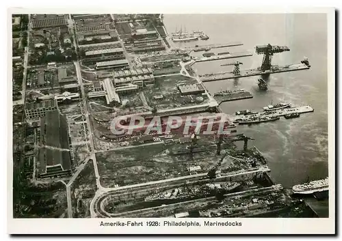 Moderne Karte Zeppelin Aviation Amerika Fahrt 1928 Philadelphia Marinedocks