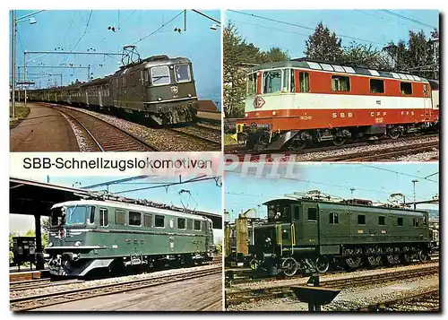 Cartes postales moderne SBB Schnellzugslokomotiven