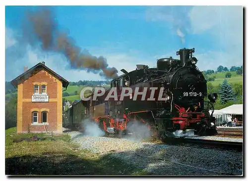 Cartes postales moderne Pressnitztalbahn Spurweite 750 mm Museumsbahn Johstadt Steinbach 99 1713 9 99 1584 4