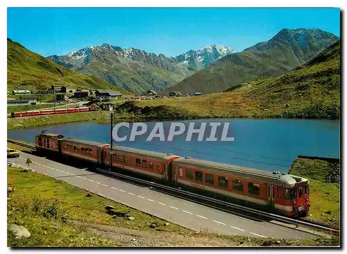 Moderne Karte Switzerland Die Furka Oberalp Bahn auf der Oberalp Passhole