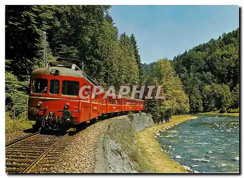 Cartes postales moderne Sihltalbahn Zurich Selnah Adliswil Sihlbrugg Pendelzug bei Sihlwald