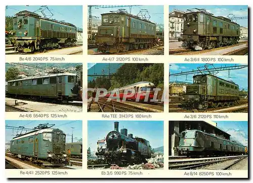 Cartes postales moderne Swiss locomotives