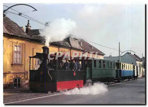 Cartes postales moderne WLB steam tramway locomotive no 11 heading railfan special in Baden Austria