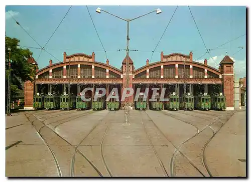 Cartes postales moderne Tramparade Depot Wiesenplatz BVB mit Motorwagen der Serien 181