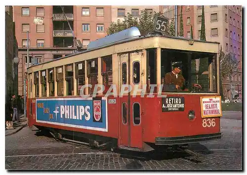 Cartes postales moderne Tram vies de Barcelona Cotxe 836