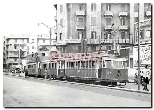 Cartes postales moderne Alexandria Dreiwagenzuge d Zwanziger Jahre verkehren auf der Vorortslinie nach Ramleh