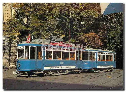 Moderne Karte Zurchertram Zweiachser Anhangerzug Linie 14