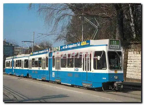 Moderne Karte Verkehrsbetriebe der Stadt Zurich Electric motor car Be 4 6 2029 and 2036