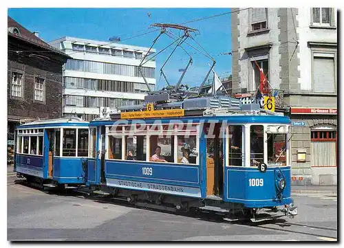 Cartes postales moderne Verkehrsbetriebe Zurich Motor coach Be 2 2 1009 and trailer B2 679