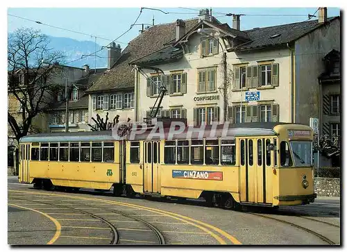 Moderne Karte Compagnie des Transports en commun de Neuchatel et environs Meter gauge motor car Be 4 6 594