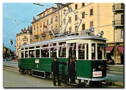 Moderne Karte Automotrice Be 4 4 67 de 1934 a la place du Cirque