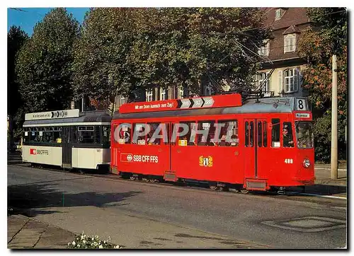 Cartes postales moderne Basker Verkehrsbetriebe Motor car Be 4 4 409 and trailer Bs 1471