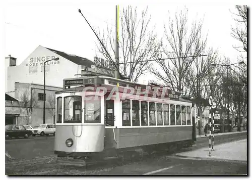 Cartes postales moderne Nur noch selten trifft man Trams mit Oberlicht in Lissabon Wagen 339