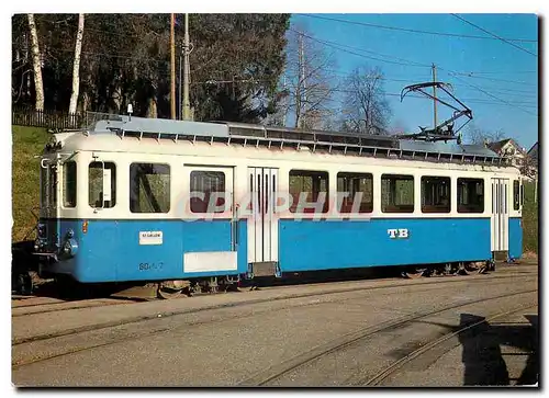 Cartes postales moderne Trogener Bahn Meter gauge motor car BDe 4 4 7