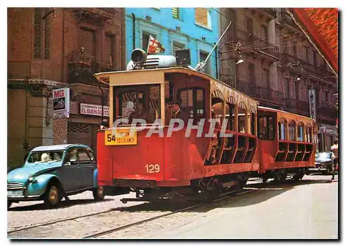 Cartes postales moderne Tram vies de Barcelona Cotxe 129 serie 125 132