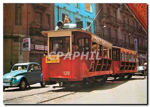 Cartes postales moderne Tramvies de Barcelona Cotxe 129