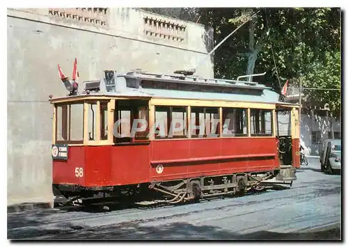 Cartes postales moderne Tramvies de Barcelona Cotxe 58