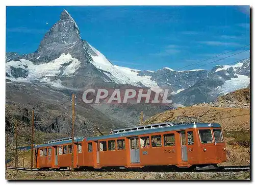Cartes postales moderne Gornergratbahn Electric rack motor coach Bhe 48 3041