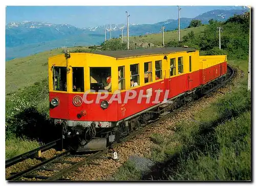 Moderne Karte SNCF electric railcar class 111 118 on the section Villefranche Vernet les Bains