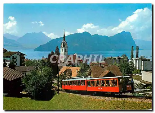 Cartes postales moderne Switzerland Vitznau am Vierwaldstattersee mit Rigibahn